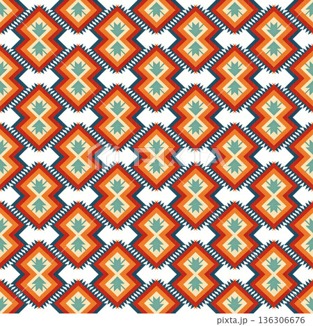 ethnic seamless pattern with aztec ornament. vector illustration. ethnic seamless pattern with aztec ornament. vector illustration. 136306676