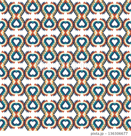 ethnic seamless pattern with aztec ornament. vector illustration. 136306677
