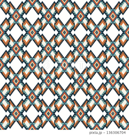 ethnic seamless pattern with aztec ornament. vector illustration. 136306704