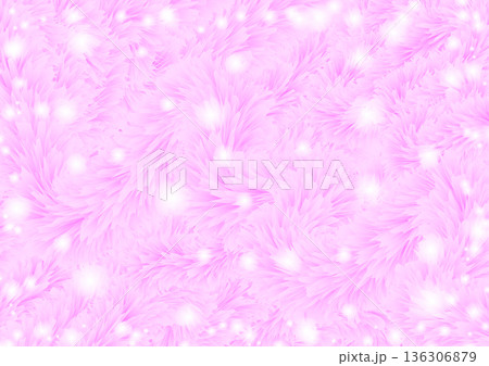 ファーのふわふわ背景素材　ピンク系 136306879