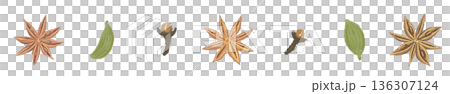八角とカルダモンを組み合わせたデザイン性の高いライン素材 136307124