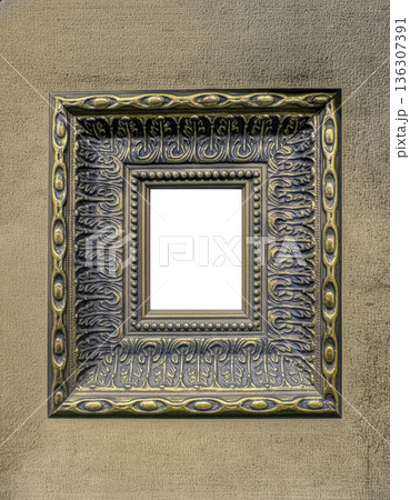 ヴィンテージバロック様式装飾アクセントウォールフレーム（黒と金） 136307391