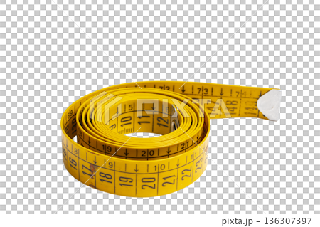 a tailor's tape measure a tailor's tape measure 136307397
