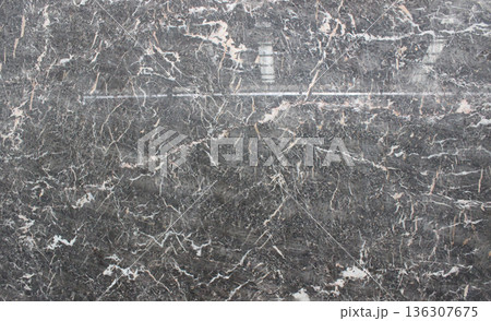 Bardiglio Imperiale dark gray marble texture with dense white vein network. This Italian marble is ideal for a dramatic and elegant interior look. 136307675