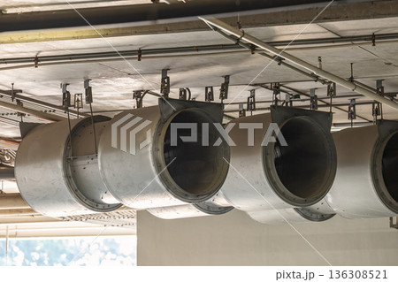 Fan in modern building Parking in door. 136308521