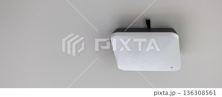 wireless router for network, hang on the ceiling. world wide network technology wireless router for network, hang on the ceiling. world wide network technology 136308561