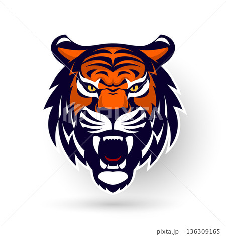 Tiger Mascot Logo Tiger Mascot Logo 136309165