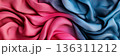 Vibrant pink and blue fabric texture, design for bright wide background or website header 136311212
