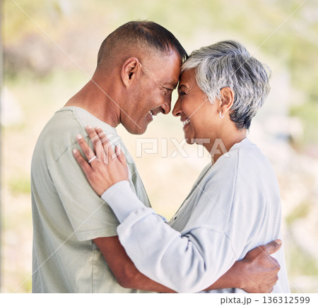 Senior couple, happy together and love in marriage or hug with support in nature, garden or nursing home. Lovers, embrace and elderly people relax with freedom, happiness and smile in retirement Senior couple, happy together and love in marriage or hug with support in nature, garden or nursing home. Lovers, embrace and elderly people relax with freedom, happiness and smile in retirement 136312599
