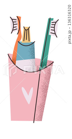 Dental care kit in cup 136316320