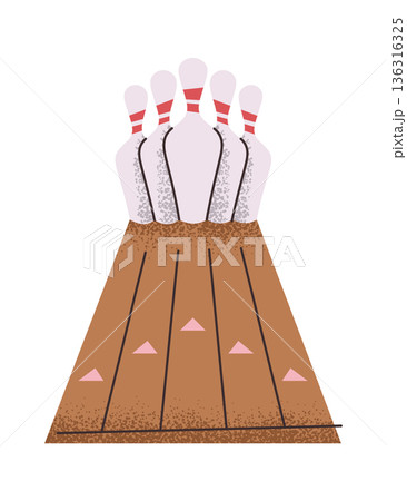 Bowling alley with pins sticker Bowling alley with pins sticker 136316325
