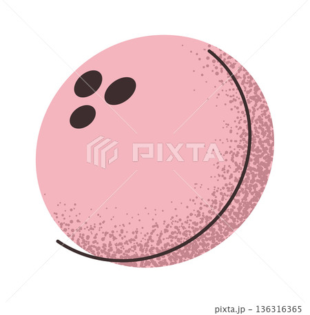 Bowling ball game symbol sticker 136316365