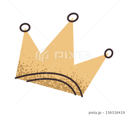 Golden crown bowling award sticker 136316419