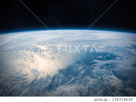 Amazing blue planet Earth. Space scene. 136318638