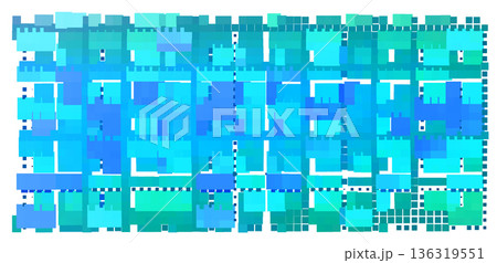 Colorful Semiconductor with Microchip Grid Pattern 136319551