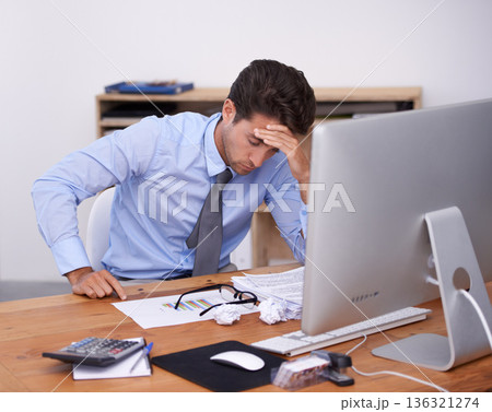 Tired, business man and headache with law paperwork from corporate career in office. Anxiety, lawyer deadline and burnout of a male professional with notes, contracts and report with fatigue Tired, business man and headache with law paperwork from corporate career in office. Anxiety, lawyer deadline and burnout of a male professional with notes, contracts and report with fatigue 136321274