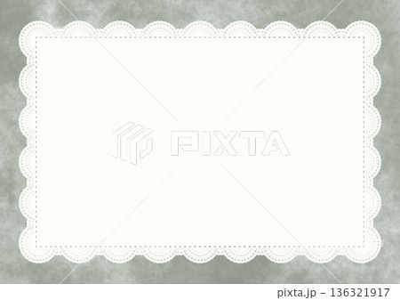 中央レース×もやもや(セージグレー) 136321917