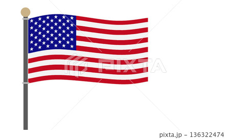 国旗　アメリカ 136322474