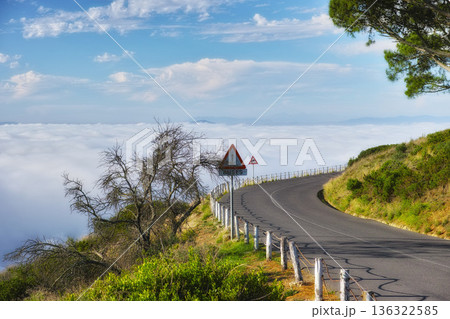 Road, nature and travel landscape, direction and destination with asphalt and highway in South Africa. Environment, street and location with journey and traveling view outdoor with horizon and path Road, nature and travel landscape, direction and destination with asphalt and highway in South Africa. Environment, street and location with journey and traveling view outdoor with horizon and path 136322585