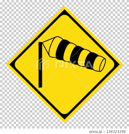 警告標誌：小心側風 136323298