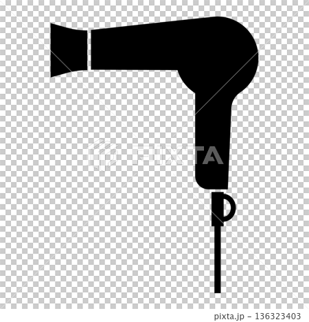 簡單的吹風機輪廓圖 簡單的吹風機輪廓圖 136323403