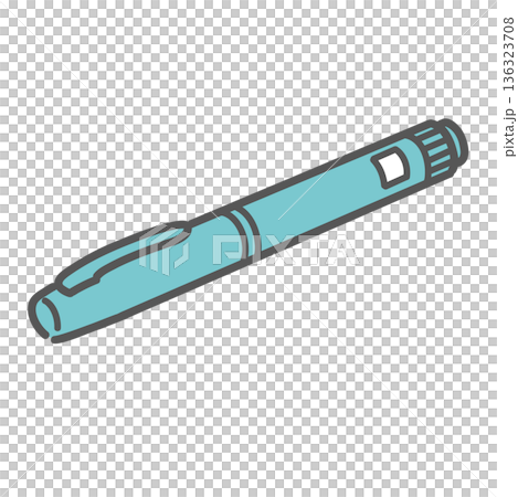 ペン型インスリン注入器・インスリンペンのイラスト 136323708