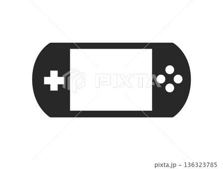 Handheld game console icon stock illustration 136323785