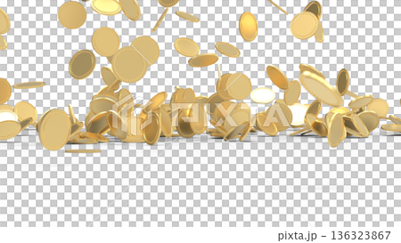 降ってくるゴールドコイン CG 降ってくるゴールドコイン CG 136323867