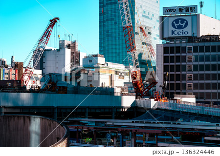 東京都市風景 新宿駅西口の再開発工事 2026.01 k-3 ライトカラー 東京都市風景 新宿駅西口の再開発工事 2026.01 k-3 ライトカラー 136324446