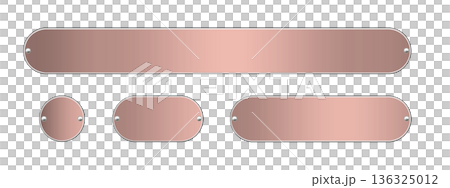 Copper metal plate D6 set 136325012