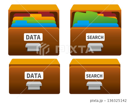 データベース・アーカイブ・情報管理のイメージイラスト 136325142