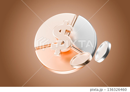 Calculator with money for accounting and tax planning 136326460
