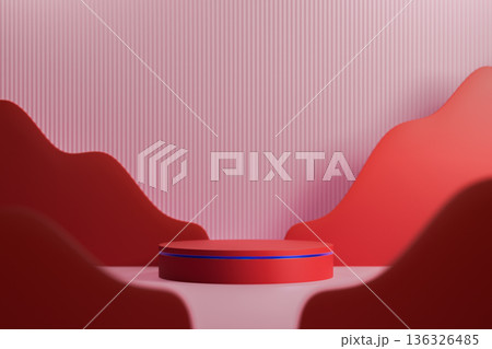 Red heart shaped podium for valentines day promo Red heart shaped podium for valentines day promo 136326485