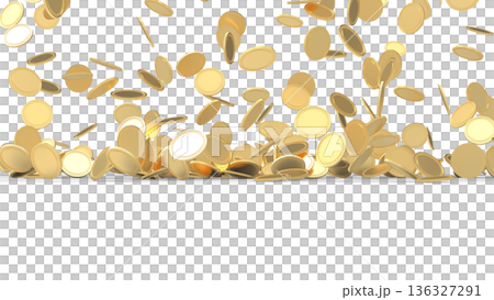Falling gold coins CG Falling gold coins CG 136327291