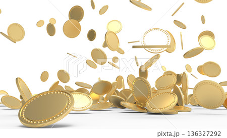 降ってくるゴールドコイン　CG 136327292