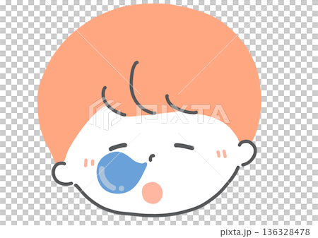 Sleeping child boy illustration 136328478