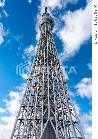 東京スカイツリーの雄姿　東京都墨田区押上 136328840