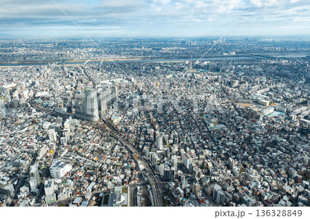 東京スカイツリーの展望台からの眺め　東京都墨田区押上 136328849