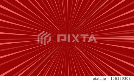red speed lines background. sunburst cartoon exploding decoration  136329308