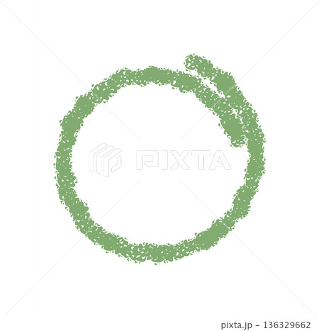 Crayon sketch round quote frame outline forms a bold green stroke. Hand drawn circle shape brings highlight and texture to the background, perfect for a quote or graphic frame. Crayon sketch round quote frame outline forms a bold green stroke. Hand drawn circle shape brings highlight and texture to the background, perfect for a quote or graphic frame. 136329662