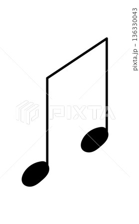 Groovy retro music note symbol in black. Funky y2k icon with simple graphic. Minimal groovy element and retro style for cool, modern pop compositions or abstract sticker concepts. Groovy retro music note symbol in black. Funky y2k icon with simple graphic. Minimal groovy element and retro style for cool, modern pop compositions or abstract sticker concepts. 136330043