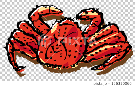 タラバガニ ベクターイラスト タラバガニ ベクターイラスト 136330066