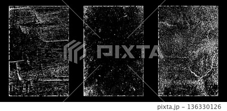 Black and white grunge. Distress overlay texture. Abstract surface dust and rough dirty wall background concept. Distress illustration simply place over object to create grunge effect. Vector EPS10. 136330126