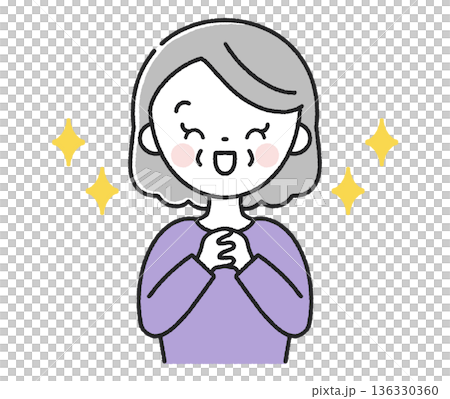 An emotional senior woman 136330360