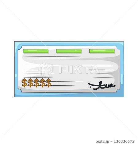 Illustration of bank check Illustration of bank check 136330572