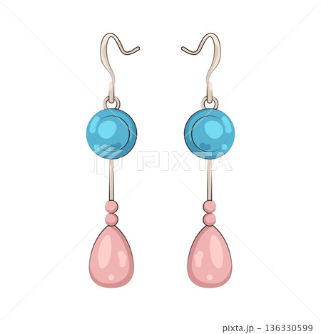 Illustration of earrings Illustration of earrings 136330599