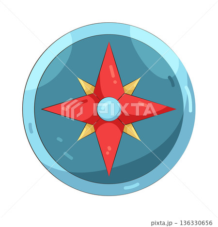 Illustration of compass Illustration of compass 136330656