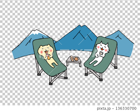 Cute camping, outdoor, hiking and picnic illustrations Cute camping, outdoor, hiking and picnic illustrations 136330700
