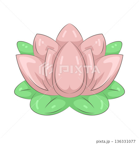 Illustration of lotus flower 136331077