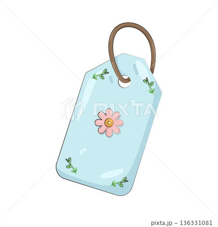 Illustration of flower tag 136331081